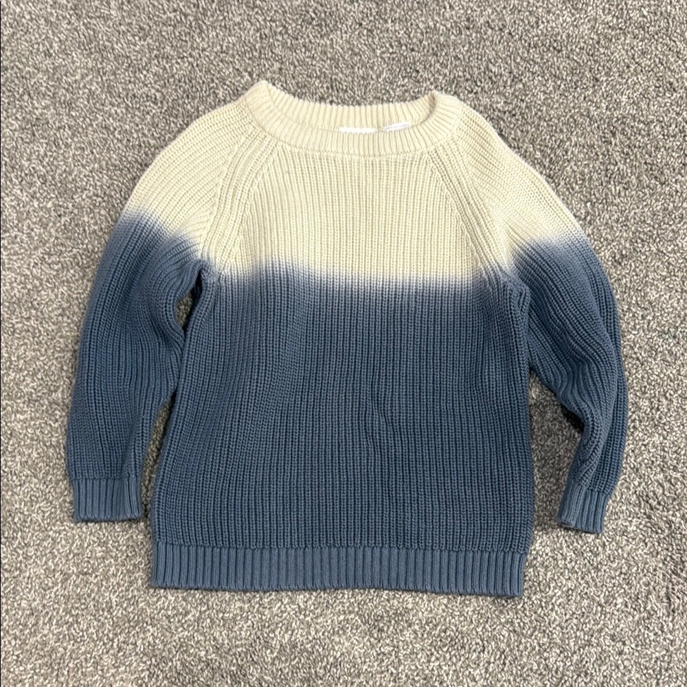 Zara Ombre Cream and Blue Sweater